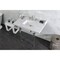 Kingston Brass 36 Carrara Marble Console Sink with Acrylic Legs, Marble WhiteBrushed Nickel LMS3630MASQ8 - alternate 5
